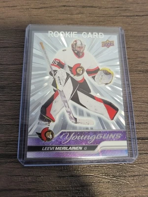 2023-24 Upper Deck Young Guns Outburst Silver Leevi Merilainen #247 Ottawa - Image 1 of 2