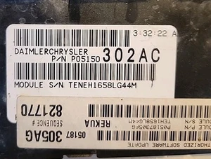Jeep Grand Cherokee 2007 2008 3,7 L ECU A/T motor computador ECM PCM P05187305AC! - Imagen 1 de 5