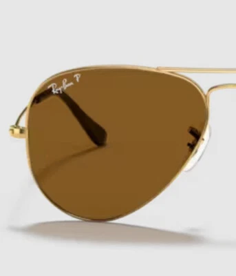 Ray Ban 3025 aviator goccia coppia lenti di ricambio da sole marroni polarizzate - Immagine 1 di 3