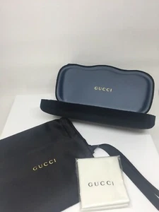 New LARGE Black Gucci Case Hard Shell Sunglasses & Eyeglasses Black Velvet Case - Picture 1 of 12