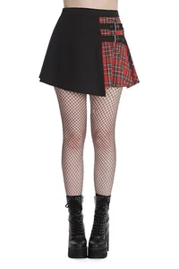 Falda a Cuadros Banned Apparel "Tavish" Taran Rojo/Negro L - Imagen 1 de 2