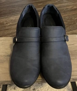 Easy Street Comfort Wave Blue Slip On Heels Womens Size 9.5M Exc Cond - Picture 1 of 6