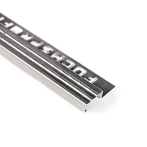 Treppenkantenprofil Stufenprofil Leiste V2A Edelstahl gebürstet 12,5 mm | 250 cm - Bild 1 von 4