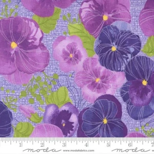 Pansy's Posies 48720-13 Lavender Floral Robin Pickens Moda Priced Per 1/2 Yard - Bild 1 von 2