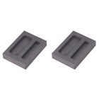2 Pcs Graphite Jewelry Molds Coin Combo Mould Gold Crucible Ingot Molten