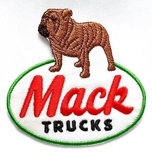 Mack Trucks bulldog logo embroidered cloth patch H011209 - Picture 1 of 2
