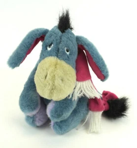 Walt Disney Co Eeyore aus Winnie Puuh 10 Zoll Plüschtier Schal & abnehmbarer Schwanz - Bild 1 von 6