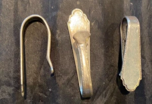 LUNT WILLIAM AND MARY STERLING SILVER 1 NAPKIN CLIP(S) FOR 1 BID 8 AV. EACH - Picture 1 of 3