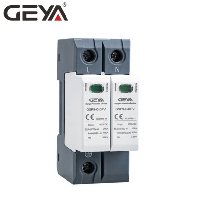 GEYA 2Pole 600/1000V Surge Protector Protective Device DC 40kA Lighting Arrester