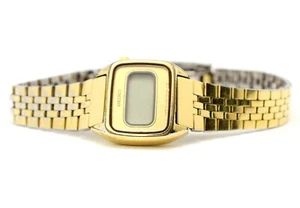 Seiko L221-5049 goldfarbene Digital Damenuhr braucht Batterie - Bild 1 von 6