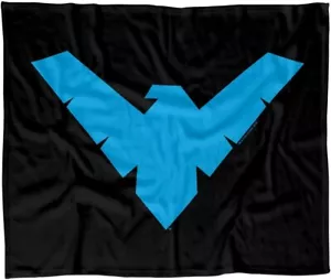 Batman Nightwing Symbol Fleece Blanket 50" x 60", Nightwing Symbol - Picture 1 of 3