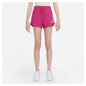 Nike Sportswear Girls' Jersey Shorts Fire Berry Size S - Picture 1 of 5