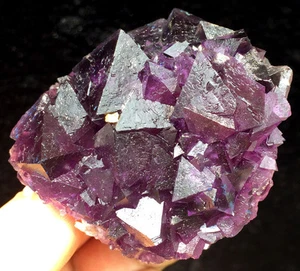 138g Nuovo Trovato Raro Naturale Deep Viola Fluorite Cristallo Esemplari ip0725 - Foto 1 di 12