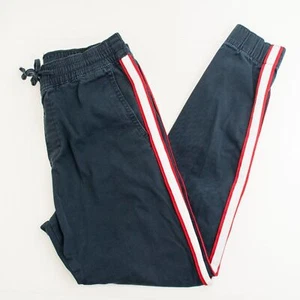 Hollister Men's Super Skinny Jogger Dark Blue with Red and White Stripe Sz XS - Picture 1 of 4