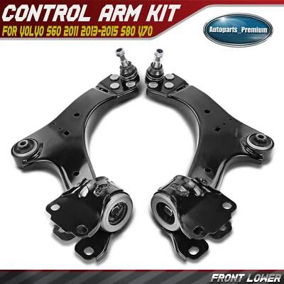 2pcs Front Lower Control Arm & Ball Joint for Volvo S60 2011 2013-2015 S80 V70 - Image 1 of 4