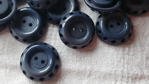 lot 14 boutons vintage dteinte degradée bleu gris ajouré 1,8 cm ref 2324 - Picture 1 of 1