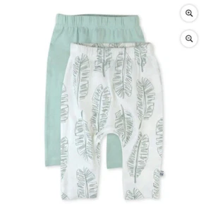 Honest Babykleidung 2Pac Hose Bio Baumwolle Gr. 6 bis 9 Monate weiß und grün - Bild 1 von 10