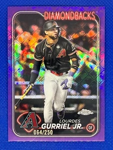 2024 Topps Chrome LOGOFRACTOR Purple Refractor Lourdes Gurriel Jr /250 D'Backs - Bild 1 von 2