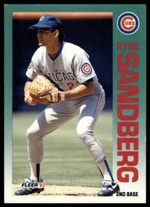Fleer #389b Ryne Sandberg 1992 - Foto 1 di 2