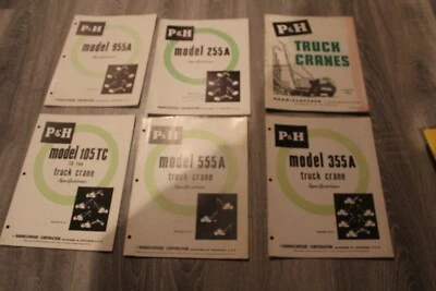 P&H TRUCK CRANE SPECIFICATIONS Manual Harnischfeger crane  ( LOT OF 6) 1-BROCHUR - Image 1 of 4
