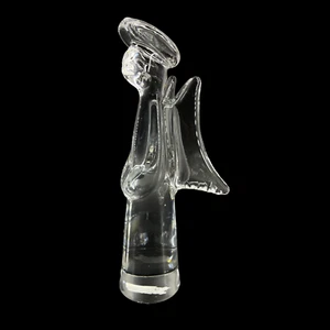 Vintage Klarglas Kristall Engel Figur religiöse Statue Weihnachten 9,25" - Bild 1 von 7