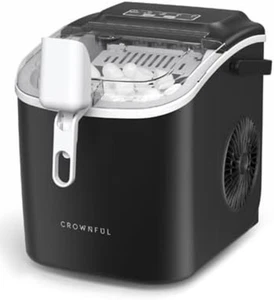 Ice Maker Countertop with Handle, Self-Cleaning Ice Maker with Scoop and Basket, - Picture 1 of 7