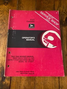 John Deere 7721 Combine Revised Operator's Manual - Picture 1 of 2