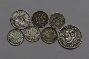 🧭 🇦🇺 AUSTRALIA 3 PENCE 1915 SCARCE + OTHER SILVER COINS LOT B75 #5 O24 - Picture 1 of 2