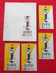 JAMAC Jeux et Jouets - étiquettes et Carte de Voeux 1946 ! - Picture 1 of 3
