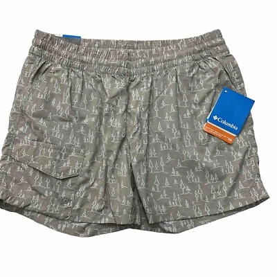 Columbia Womens Silver Ridge Printed Pull On Shorts Size M 4” Inseam - Image 1 of 4