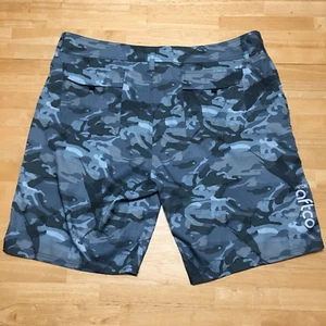 AFTCO Tactical Cargo Shorts Men's 40x10 Blue Camo Ripstop Pockets Fishing EUC - Picture 1 of 15
