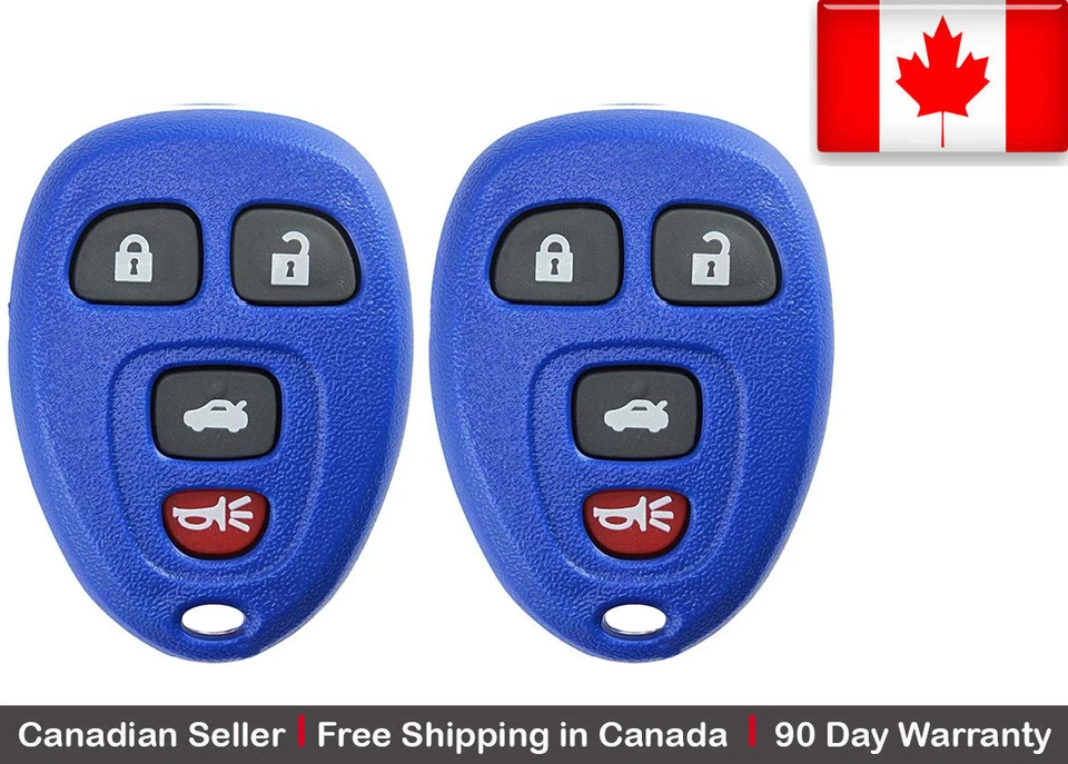 2x Blue Replacement Keyless Entry Remote Control Key Fob For Chevy Buick Pontiac - Image 1 of 1