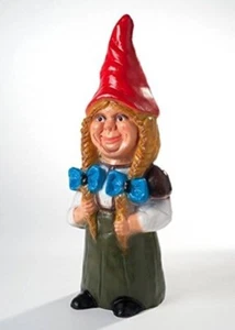 Gartenzwerg Zwergenfrau H 75 cm großer Deko Zwerg Gartenfigur Dekofigur Zwergin - Bild 1 von 2