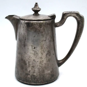 Antique METALWARE Metal Elkington Electro Plate Hotel Tea Pot Hinged 1890s? Silv - Picture 1 of 9