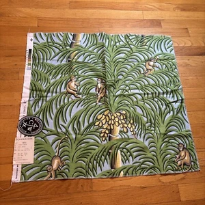 Schumacher Jungle Kingdom Sample Rare Monkeys 25.5” X 26” Vintage - Picture 1 of 15