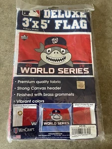 Washington Nationals 2019 World Series Champions Rally Shark Flag Banner 3x5 ft - Picture 1 of 2
