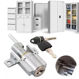 Alloy Drawer Lock Wardrobe Desk File Cabinet Cupboard Pedestal Lock with 2 Keys - Picture 1 of 14