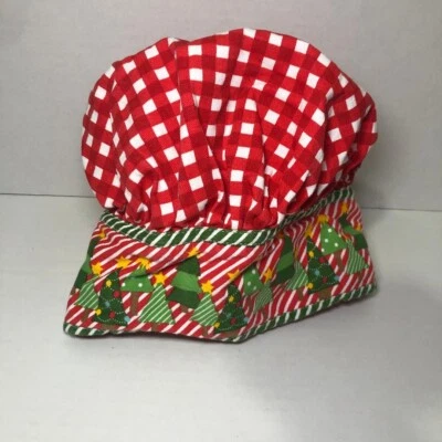 Sombrero de Chef Colección Martha Stewart Algodón Navidad Vacaciones Ajustable Cocina Foto 1 de 4