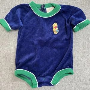 Winnie The Pooh Vintage Baby Terry Cloth Bodysuit Sears Roebuck Walt Disney - Picture 1 of 5