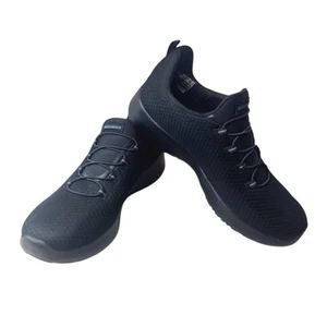 Skecher Memory Foam Dynamite Womens Size 8.5 Wide Fit Slip On Shoes Black 12119W - Picture 1 of 13