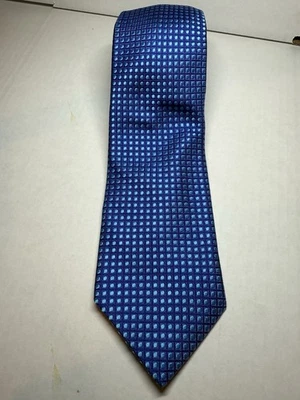 Corbata TED BAKER London para hombre 100 % seda diseñador EE. UU. azul geométrico X largo usada en excelente estado Foto 1 de 4