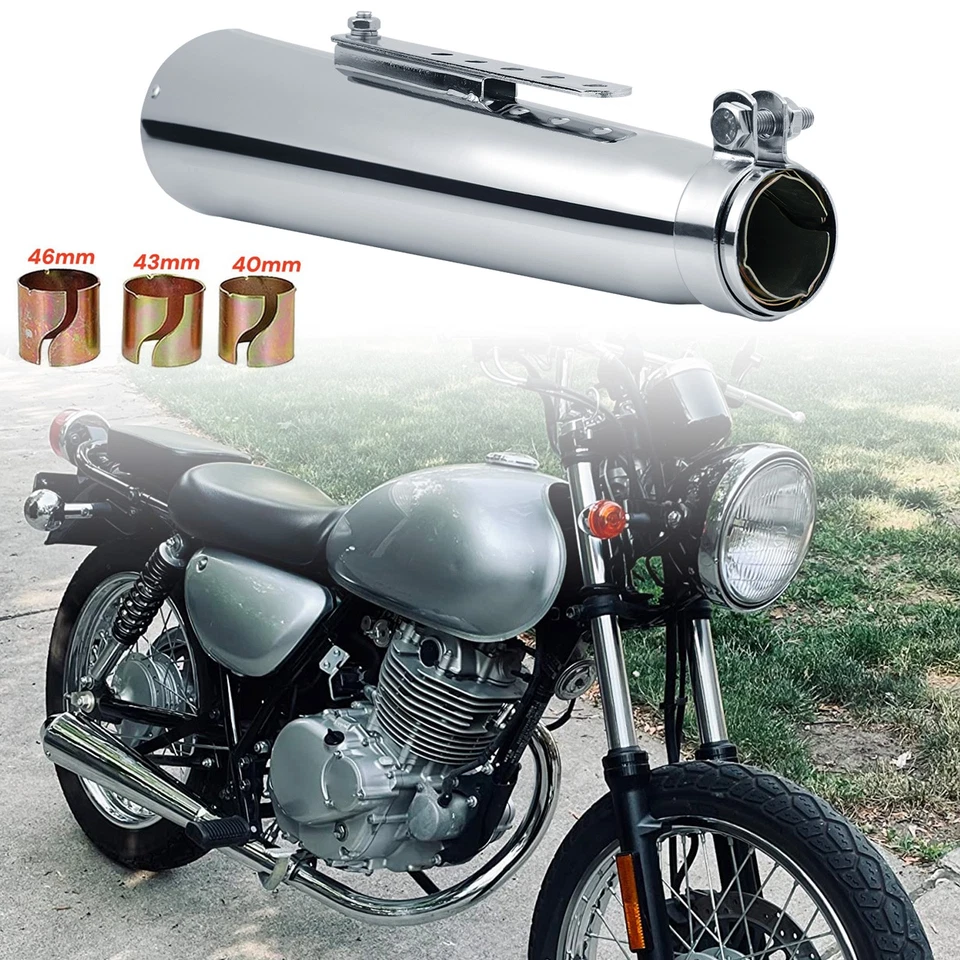 Motorcycle Exhaust Pipe Silencer Muffler Stainless Steel For Suzuki TU250X TU250 - Image 1 of 4