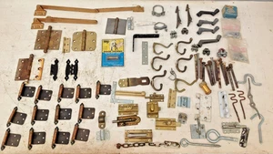 Junk Drawer Lot Of Hardware & Accessories Hinges Hooks Misc New & Used Stuff - Picture 1 of 8