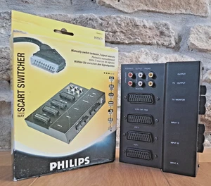 Philips 3-Way SCART Switcher – Manual A/B/C Push Buttons – VCR Recording - Picture 1 of 9