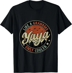 Yaya Like A Grandma Only Cooler Retro Mother's Day T-Shirt Hoodie - Picture 1 of 16