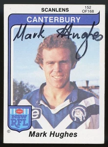 Signed 1980 Canterbury Bulldogs NRL Premiers Scanlens Card - Mark Hughes - Picture 1 of 3