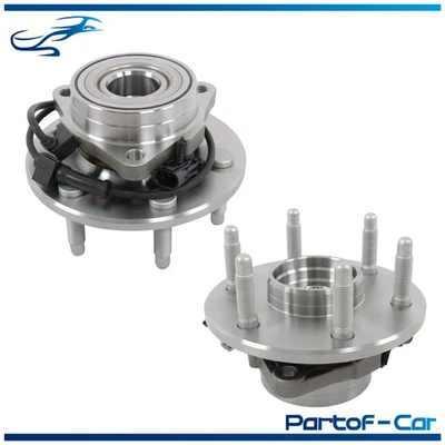 Pair Front Wheel Hub & Bearing For GMC Sierra 1500 &Yukon XL 1500 2000-2006 4WD - Image 1 of 4