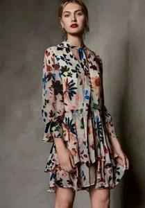 Vestido Alice + Olivia Moran Floral en Niveles Línea A XS - Imagen 1 de 9