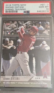 2018 Topps Now Spring Training #st-7 Shohei Ohtani Rookie RC PSA 10 - Imagen 1 de 2