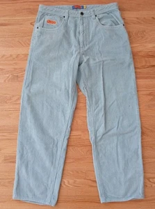 Pantalones de Pana Empyre Relax Para Hombre Talla 32x28 Azul Claro Retro Patín - Imagen 1 de 11